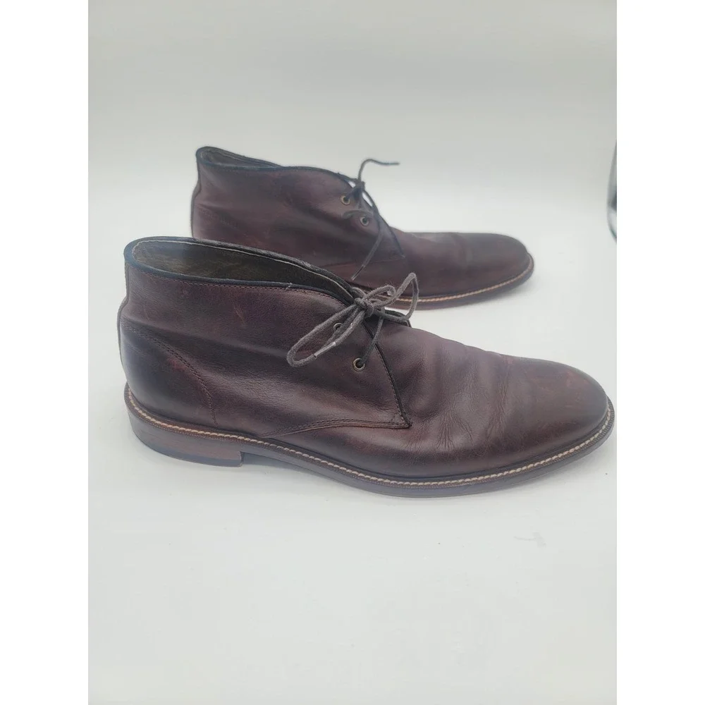 Banana Republic Leather Chukka Boots Mens 10.5 Brown Lace Up Ankle Boots